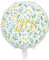 Folienballon IHS in Weiß mit Blumen 35 cm