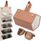 inheming Boîte Rangement Lunettes de Soleil,Organisateur de Lunettes de Soleil de Voyage Portable, Porte-Lunettes Mural Pliable, Étui à Lunettes de Soleil à 5 Fentes