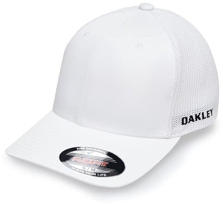 Oakley Men's Golf Cresting Trucker Hat, White, X-Large