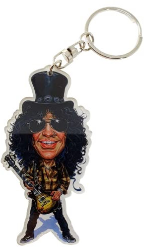 JM FOREST - Schlüsselanhänger aus Plexiglas, E-Gitarre, Slash ACK-0243, Musikgeschenk - Rockmusic