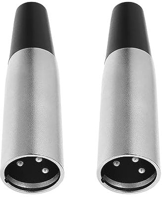 Be In Your Mind 2PCS 3 Pin XLR Plugs Mobility Scooter Power Connector for 12V 24V Battery Chargers XLR Male Connector Metal Case with Cable Protector Jack Plug Adapter