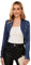 Belle Poque Damen Paillettenjacke Langärmelig Vorne Offen Party Cropped Cardigan zuckt mit den Schultern