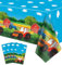 4 Pack Traktor Tischtuch Traktor Party Tischdecken Farm Tischdecke Barnyard Party Plastik Tischdecke Rechteckig Traktor Geburtstag Party Dekorationen Farm Geburtstag Party Zubehör 86 x 51 Zoll