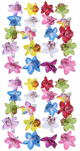 Beavorty 40stücke Teiliges Bunte Blumen-haarspangen Haarschmuck Für Hochzeiten Sommerfeiern Hawaii-style