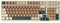 Qisan Mechanische Drahtlose Tastatur USB Verdrahtete Gaming Tastatur RGB Hintergrundbeleuchtung Tastatur Blauer Schalter 100 Tasten US Layout (Beige/Braun/Dunkelgrün Combo)