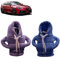 SXCCNW Schalthebel Hoodie, 2 Stück Auto Schaltknauf Abdeckung, Überzug für Dekoration Zubehör, 15 x 13 cm, Blau Lila