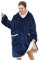 Gentlewarm übergroße Hoodie Decke, Damen Kapuzenpullover Sweatshirt Mit Kapuze Super Weich, Weicher Plüsch Decken Hoodie Für Männer Frauen