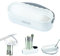 Make-up Pinsel Reinigungsmatte, 4 in 1 Silikon Pinselreiniger zum Reinigen, Trocknen und Aufbewahren, Tragbare Makeup Pinsel Reinigung für Kosmetikpinsel und Make-up-Schwamm (Weiß)