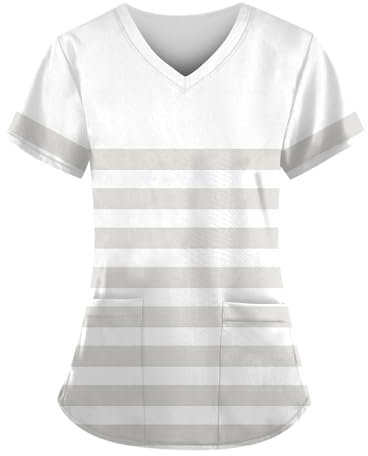 Berufsbekleidung Pflege, Altenpflege Damen Kasacks Pflege Krankenschwester Kleidung Sportoberteile Frauen Kasack Damen Pflege Günstig, Leiber Kasack Damen Kasaks Altenpflege Damen(3-Light Gray,M)