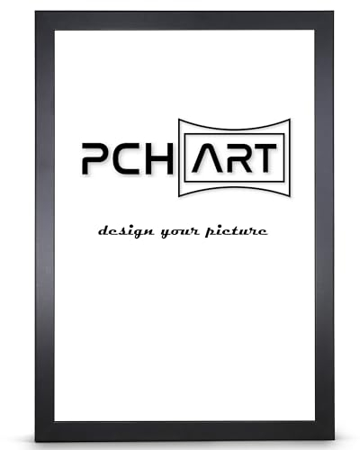 PCH[art] Bilderrahmen New Alaya | Farbe: Schwarz | Größe: 60x80 cm | zeitloser und schlichter Rahmen für Poster, Fotos und Portraits