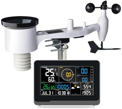 Wetterstation (WH5000 7-In-1 WiFi Funk-Wetterstation)