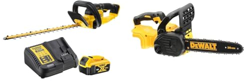 DeWalt - Taille-Haies Brushless XR 18V 5Ah Li-ION - DCMHT563P1-QW - Taille Haie Électrique sans Fil & Tronçonneuse Élagueuse Brushless XR 18V - DCM565N-XJ - Tronçonneuse sans Fil