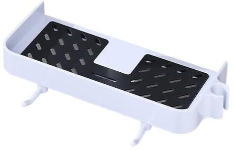 rge Mensola doccia da appendere, cesti doccia da appendere, asta doccia, senza foratura, supporto per asta doccia, supporto per shampoo, per doccia (bianco)