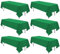 Lot de 6 Nappes Rectangulaires de Polyester 153 x 260 cm, Vert Nappe de Table de Qualité de 6 Pieds, Résistant aux Taches et aux Rides Lavable Décoratif Nappe pour Banquet de Mariage Fête