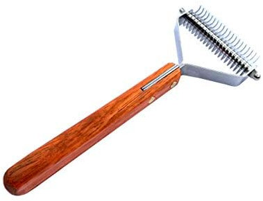 Masterclip 20 Teeth Wide Coat Rake for Dogs and Horses - Suitable for Dematting, Shedding, Thinning and Removing Excess Pet Hair