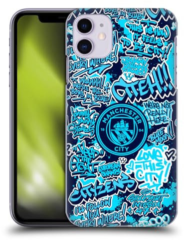 Head Case Designs Officially Licensed Manchester City Man City FC Patterns Graffiti Tags by Murwalls Hard Back Case Compatible With Apple iPhone 11