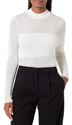 Hugo Women's Slumy_b Knitted_Sweater, 110open White, S