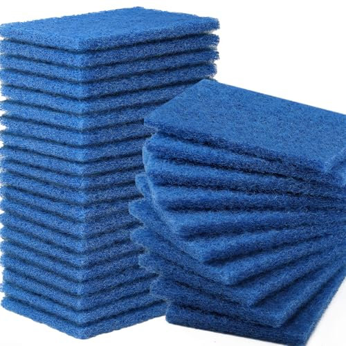 Vabrloy 24 Stück Scheuerschwamm,Hochleistungs-Scheuerschwamm,Mehrzweck Reinigungstücher Topfkratzer für Reinigung von Küche, Spüle11 x 7,5 cm (blau)