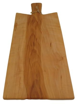 Premium XXL Schneidebrett aus massivem unverleimtem Apfel-Holz - Küchenbrett mit Griff - Tranchierbrett und Servierbrett für Küche - Made in Germany – Handarbeit – extra groß – Apfel