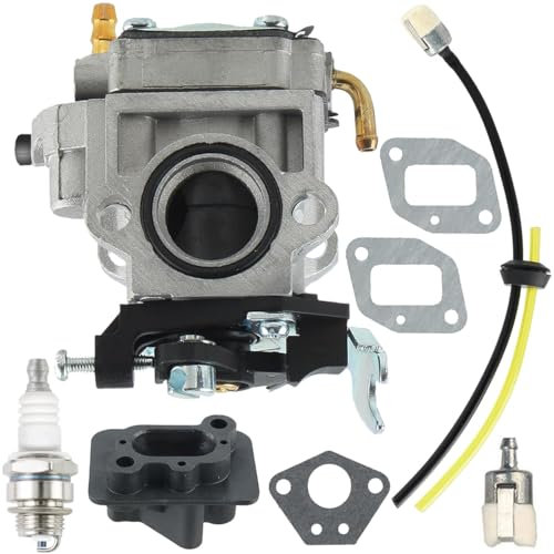 ZAMDOE 531147180 Carburatore per Husqvarna 145BT 345BT 150BT 150BT (2022-Presente) Soffiatore Mark II per Kawasaki TE45DX per Walbro WYK-74 WYK-74-1 Soffiatore Foglie a Zaino con Kit Tubo Carburante
