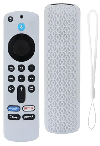 SEIAIYG Hülle Kompatibel mit Amazon Fire TV Stick 4K (2nd Gen)/Fire TV Stick HD, Leichte Waschbar Silikon Schutzhülle, Staubdicht, Fernbedienung Hülle - Weiß