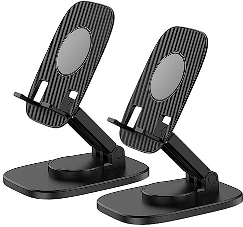 DIYEAH Rotate Cell Phone Holder Desk Phone Stand Suction Mount Live Stream Tv Shows Movies for Office Bedroom Study Room Living Room Safe Design