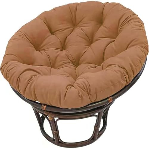 MSNCS Rundes Papasansessel Kissen Sitzkissen Hängesessel Outdoor/Indoor Bodenkissen Kissen für Schwenksessel, Korbsessel Outdoor Gartenmöbel Sitzauflage Auflage(Kaffee,100x100cm)