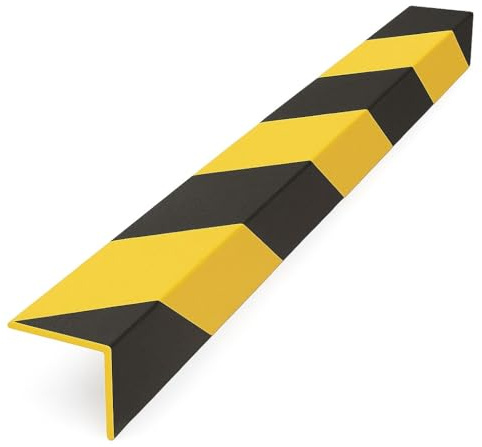 GreenTec GRP Anti-Slip Stair Nosing 55x55mm Black/Yellow 600mm | Weather-resistant gritted surface for timber, concrete and metal steps