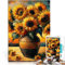 Puzzles for Adults 1000 Piece sunflower in bottle Game Toys 38x52cm Suitable for desktop decoration for Age 14