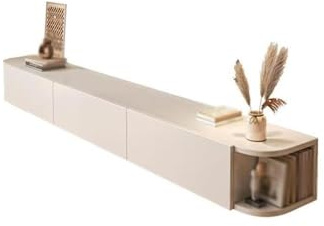 ZKALQECNF Mueble de TV Colgante Centro de Entretenimiento Flotante, Soporte de TV de Pared con Almacenamiento Oculto y Abierto Soporte Flotante para TV(Grande)