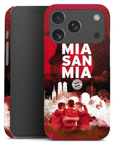Premium Case kompatibel mit Apple iPhone 17 Pro Smartphone Handyhülle Schutzhülle glänzend FCB Mia San Mia FC Bayern München