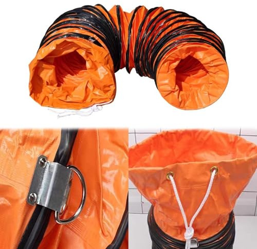 Vibeo Tumble Dryer Vent Hose Flexible Dryer Vent Hose with Adjustable Rope, 3.3-32 ft Fire-Resistant Diesel Heater Duct Pipe, Tumble Air Ducting for Bathroom Kitchen(19.7in(50cm),32.8ft(1000cm))