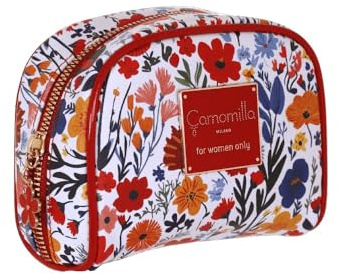 Camomilla Milano Necessaire da Viaggio Sweet Bloom Rosso, Motivo Floreale, 14 x 11 x 7 cm