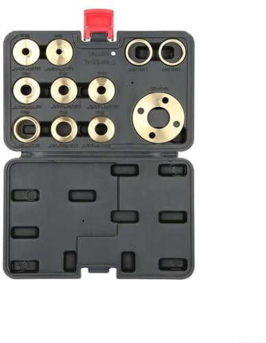 Messing Oberfräse Schablone Führungsbuchsen Set, 11-teiliges Kit mit Kontermutter Adapter für Trimmer, Schwalbenschwanz und Scharnierführung, inklusive Aufbewahrungstasche