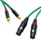 Pseudo Balanced RCA Phono to Female XLR Lead (PAIR). Van Damme & Neutrik Cable (8m, Green)