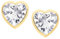 My Gold Damen & Mädchen Ohrringe Gold Herz 375 Echtes Gelbgold (9 Karat) Zirkonia Herzform 8mm x 8mm Herzohrringe Constance O-00451-G601-CZC-whi