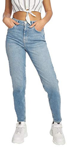 PIECES Damen Pcleah Mom Hw Ank Lb110-ba/Noos Bc Jeans, Light Blue Denim, M (Label: M/32L)