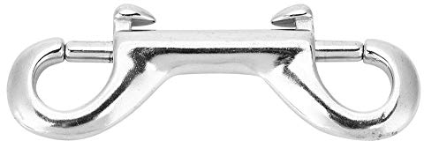 Mousqueton Double, Double-End Crochet de plongée Double-extrémité Clip Crochet en Acier Inoxydable Snap-vis Crochet Printemps Boucle de plongée sous-Marine, Argent(65mm)