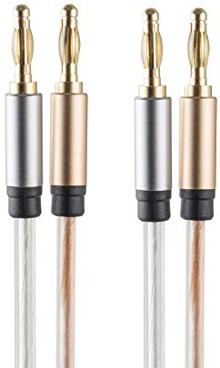 Hi-Fi Câble de haut-parleur en cuivre pur avec fiches banane (5m)