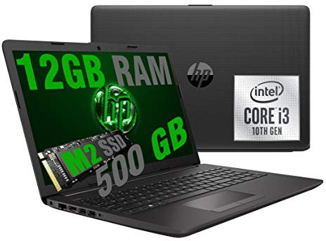 Notebook HP I3 250 G7 Portatile Display da 15.6 Cpu Intel core I3-1005G1 10Th Gen. 3,4Ghz /Ram 12Gb DDR4 /SSD M2 Nvme 500GB /VGA INTEL UHD/Hdmi Dvd Rw Wifi Bluetooth/Windows 10 pro/Open Office