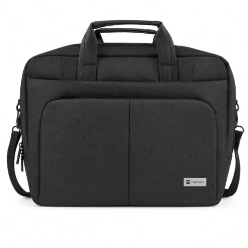 Natec Gazelle Business Laptop Tasche 15,6–16 Zoll, 5 Taschen, Graphit | Business Laptop Bag mit 3 Fächern, gepolstertem Laptopfach und 5 Taschen für Dokumente, Zubehör, Büro und Reise