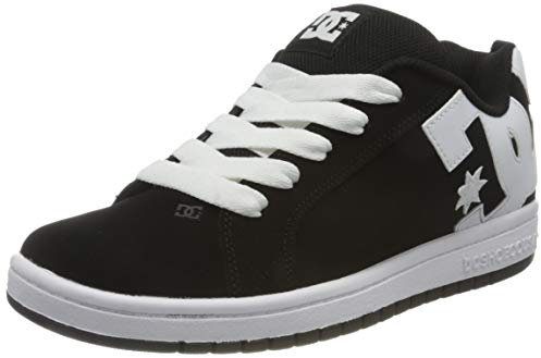 Dc Shoes Boys Court Graffik Skate Shoe, Black/White, 1 UK