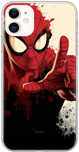 ERT GROUP Handyhülle für Apple Iphone 11 Original und offiziell Lizenziertes Marvel Muster Spider Man 006 optimal an die Form des Handy angepasst, hülle aus TPU