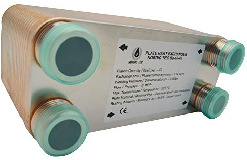 Nordic Tec Ba-16-40 - Scambiatore di calore in acciaio INOX, 40 piastre da 150 kW