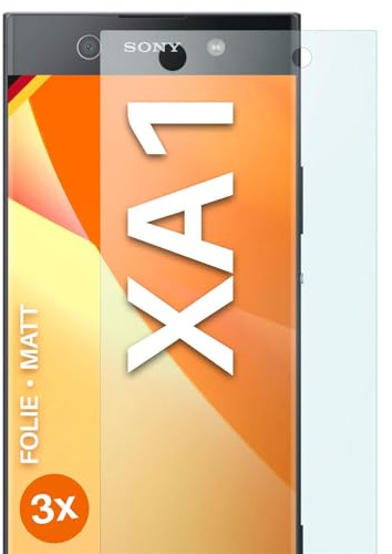 moex FlexProtect matte Schutzfolie für Sony Xperia XA1 Displayschutz Folie matt gegen Reflexionen, Anti Reflex Handyfolie mit Sonnenschutz, Kompatibel mit jeder Handyhülle, 3 Stück