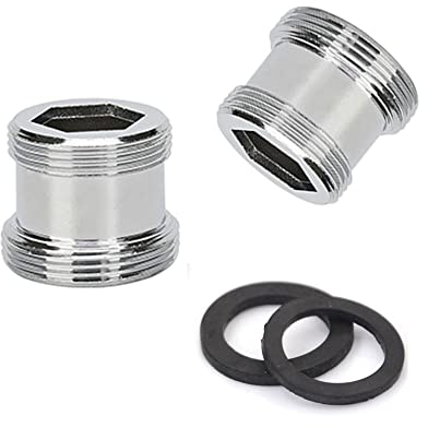 Wasserreiniger-Wasserhahn-Adapter, 22 mm, NPT Außengewinde auf Außengewinde, Luftsprudler für Bad und Küche, M22 – M19, 2 Stück