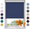 Radeco® Verdunkelungsrollo 180 x 190 cm blau, Größen von 40 bis 240 Breite, ohne Bohren möglich, Rollo wandmontage, Rollo 180 cm breit, Fenster rollos für innen, rollos für Fenster