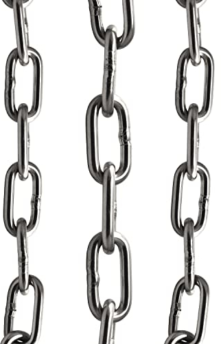 FASTON® Kette Kurzgliedrig Ø 4 mm Edelstahl A4 V4A DIN 766 (2 Meter) Rundstahlkette Edelstahlkette Eisenkette Gliederkette Stahlkette Ankerkette Kurz Absperrkette