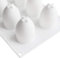 N+B Stampo per uova di Pasqua 3D, silicone, stampi a forma di uovo di Pasqua, 8 cavità, bianco