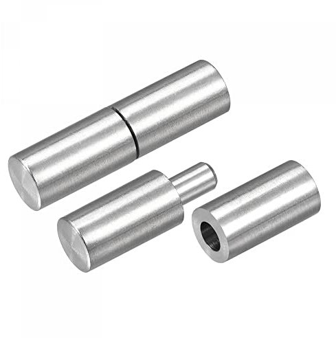 sourcing map Charnières à Souder sur Baril 50mm x 14mm Mâle à Femelle 201 Inox Acier Charnière Goupille pour Métal Domicile Barrière Porte Fenêtre 2 Paires